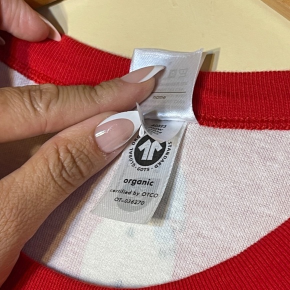 Red Snowman Print Long Sleeve Shirt christmas pj top - Picture 5 of 10